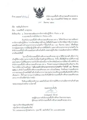 หนังสือเชิญวิทยากรจาก สพป.เลย เขต 2